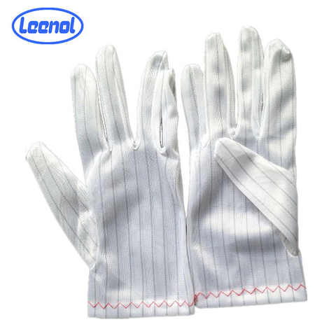 Antistatische Handschuhe LN-8001 werden in ESD-Polyesterhandschuhen für elektronische Werkstätten verwendet