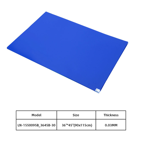 LN-1550095B_3645B-30 Reinraum Blau Pe Einweg-Klebematte Türeingang Selbstklebende Bodenmatte Klebrige Matte