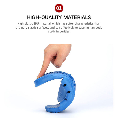 LN-1577101B Antistatische Reinraum-Hausschuhe Rutschfeste PVC-Hausschuhe für Reinräume