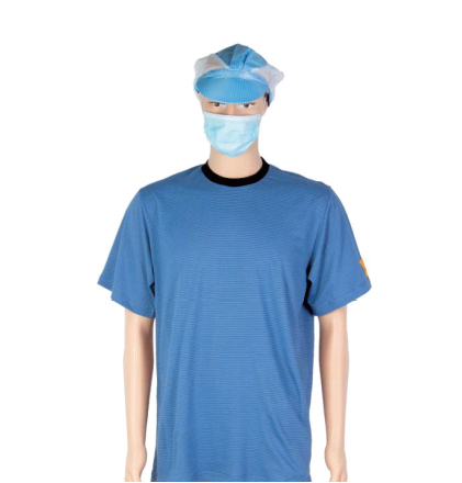 LN-1560109 Unisex ESD T-Shirt Antistatische Kleidung Reinraum Laborgebrauch Waschbares T-Shirt